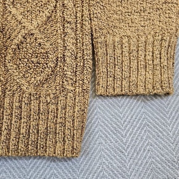 Kian D Wheat Straw Cable Knit 1/4 Zip Long Sleeve Sweater Men's Size Medium EUC - Picture 6 of 12